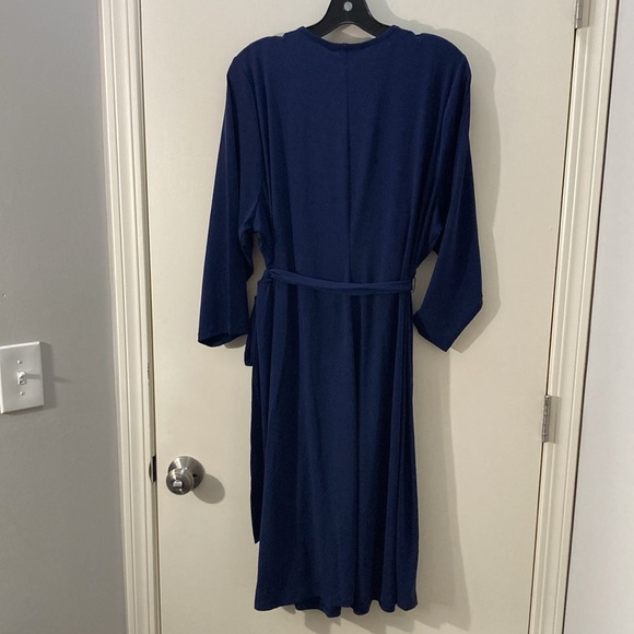 NWT Lane Bryant Long Sleeve Blue Belted Dress Plus Size‎ 22/24 Petite - Picture 5 of 6